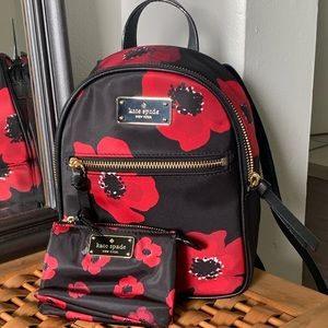NWT Kate Spade Poppy backpack and coin purse
